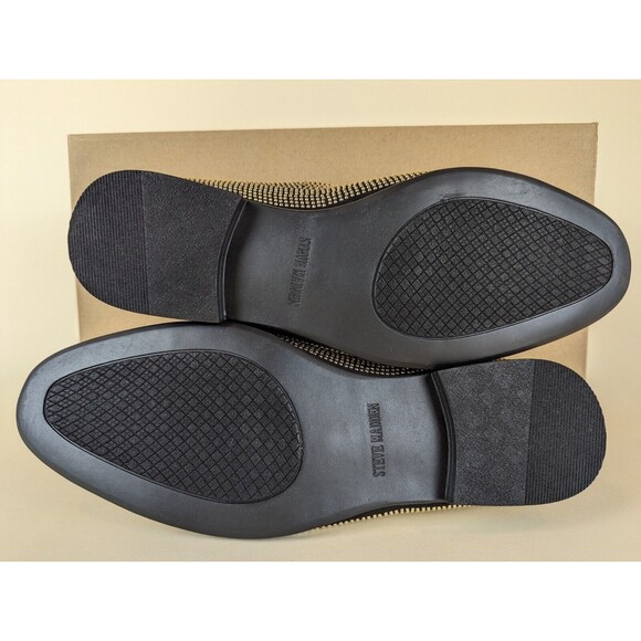 Steve Madden Mezmoryz Loafers Mens 8 Black Gold Studded Slip On Shoes NWB - Picture 10 of 13